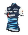 SANTINI Kolesarski dres s kratkimi rokavi - TREK 2020 LADY - bela/modra