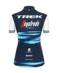 SANTINI Kolesarski dres s kratkimi rokavi - TREK 2020 LADY - bela/modra