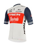 SANTINI Kolesarski dres s kratkimi rokavi - TREK SEGAFREDO 2020 - bela/modra/rdeča