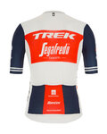 SANTINI Kolesarski dres s kratkimi rokavi - TREK SEGAFREDO 2020 - bela/modra/rdeča