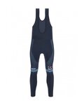 SANTINI Kolesarske dolge hlače z naramnicami - TREK 2022 FACTORY RACING CX WINTER - modra