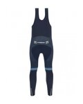 SANTINI Kolesarske dolge hlače z naramnicami - TREK 2022 FACTORY RACING CX WINTER - modra