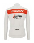 SANTINI Kolesarski dres z dolgimi rokavi zimski - TREK SEGAFREDO 2022 WINTER - bela/rdeča