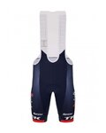 SANTINI Kolesarske kratke hlače z naramnicami - TREK SEGAFREDO 2023 FAN LINE - rdeča/modra