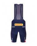 SANTINI Kolesarske kratke hlače z naramnicami - TREK FACTORY RACING 2023 - modra