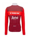 SANTINI Kolesarski dres z dolgimi rokavi zimski - TREK SEGAFREDO 2023 WINTER - rdeča/bela