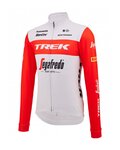 SANTINI Kolesarski dres z dolgimi rokavi zimski - TREK SEGAFREDO 2023 WINTER - rdeča/bela