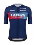 SANTINI Kolesarski dres s kratkimi rokavi - TREK 2023 FACTORY RACING - modra