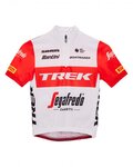 SANTINI Kolesarski dres s kratkimi rokavi - TREK 2023 KIDS - rdeča/bela