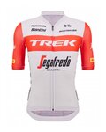 SANTINI Kolesarski dres s kratkimi rokavi - TREK SEGAFREDO 2023 ORIGINAL - rdeča/bela