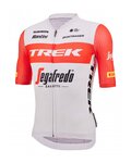 SANTINI Kolesarski dres s kratkimi rokavi - TREK SEGAFREDO 2023 ORIGINAL - rdeča/bela