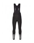 SANTINI Kolesarske dolge hlače z naramnicami - RARO WINTER - črna
