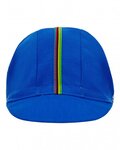 SANTINI Kolesarska kapa - UCI RAINBOW - mavrično/modra