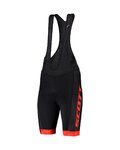 SCOTT Kolesarske kratke hlače z naramnicami - RC TEAM - črna/rdeča