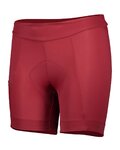 SCOTT Kolesarske kratke hlače brez naramnic - ENDURANCE 20 LADY - bordo