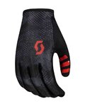 SCOTT Kolesarske  rokavice z dolgimi prsti - TRACTION LF - črna/rdeča