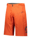SCOTT Kolesarske kratke hlače brez naramnic - TRAIL VERTIC - oranžna