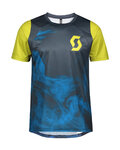 SCOTT Kolesarski dres s kratkimi rokavi - TRAIL VERTIC - modra/rumena