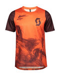 SCOTT Kolesarski dres s kratkimi rokavi - TRAIL VERTIC - bordo/rdeča