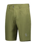 SCOTT Kolesarske kratke hlače brez naramnic - TRAIL MTN - zelena