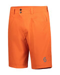 SCOTT Kolesarske kratke hlače brez naramnic - TRAIL MTN - oranžna