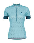 SCOTT Kolesarski dres s kratkimi rokavi - ENDURANCE 20 LADY - svetlo modra
