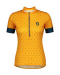 SCOTT Kolesarski dres s kratkimi rokavi - ENDURANCE 20 LADY - rumena/modra