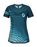 SCOTT Kolesarski dres s kratkimi rokavi - TRAIL VERTIC LADY - modra