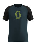 SCOTT Kolesarska  majica s kratkimi rokavi - 10 ICON RAGLAN - črna/modra