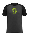 SCOTT Kolesarska  majica s kratkimi rokavi - 10 ICON RAGLAN - črna/siva