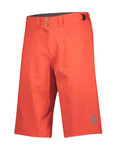 SCOTT Kolesarske kratke hlače brez naramnic - TRAIL FLOW - rdeča