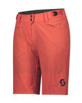SCOTT Kolesarske kratke hlače brez naramnic - TRAIL FLOW LADY - rdeča