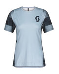 SCOTT Kolesarski dres s kratkimi rokavi - TRAIL VERTIC LADY - svetlo modra