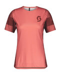 SCOTT Kolesarski dres s kratkimi rokavi - TRAIL VERTIC LADY - rdeča