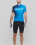 SCOTT Kolesarski dres kratek rokav in kratke hlače - RC PRO 2021 - modra/črna
