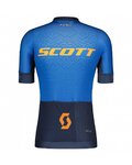 SCOTT Kolesarski dres s kratkimi rokavi - RC PRO SS - oranžna/modra