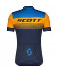 SCOTT Kolesarski dres s kratkimi rokavi - RC TEAM 20 SS - modra/oranžna