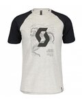 SCOTT Kolesarska  majica s kratkimi rokavi - ICON RAGLAN SS - črna/siva
