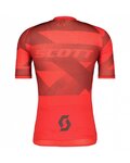 SCOTT Kolesarski dres s kratkimi rokavi - RC PREMIUM CLIMBER - siva/rdeča