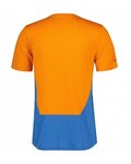 SCOTT Kolesarski dres s kratkimi rokavi - TRAIL FLOW DRI SS - modra/oranžna