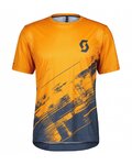 SCOTT Kolesarski dres s kratkimi rokavi - TRAIL VERTIC SS - modra/oranžna
