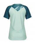 SCOTT Kolesarski dres kratek rokav in kratke hlače - TRAIL VERTIC LADY - modra/črna/zelena