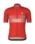 SCOTT Kolesarski dres s kratkimi rokavi - TEAM 10 - rdeča