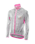 SIX2 Kolesarska  vetru odporna jakna - GHOST - rožnata/prosojna