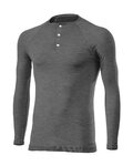 SIX2 Kolesarska  majica z dolgimi rokavi - SERAFINO MERINOS - siva