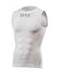 SIX2 Kolesarska majica brez rokavov - SML2 SUPERLIGHT - bela