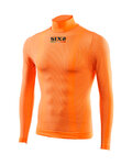 SIX2 Kolesarska  majica z dolgimi rokavi - TS3 C - oranžna