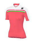 SPORTFUL Kolesarski dres s kratkimi rokavi - ALLURE LADY - rožnata/bela