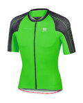 SPORTFUL Kolesarski dres s kratkimi rokavi - BODYFIT SPEEDSKIN - zelena/črna