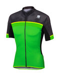 SPORTFUL Kolesarski dres s kratkimi rokavi - PISTA - siva/zelena